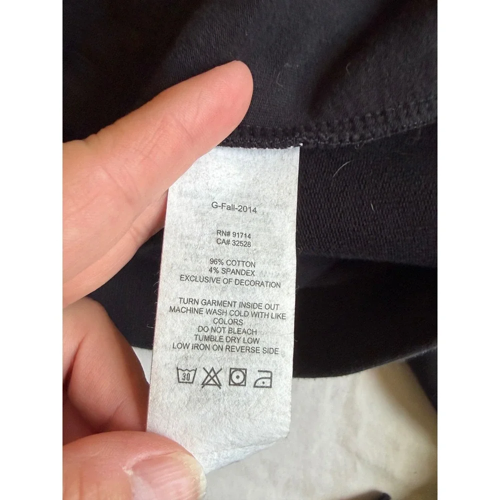 Armani Exchange Mens Black Full Zip Logo Tape Hoodie Sweatshirt Medium Fall 2014